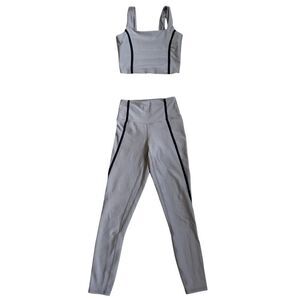 YPB Light Taupe Two-Piece Activewear Set XS